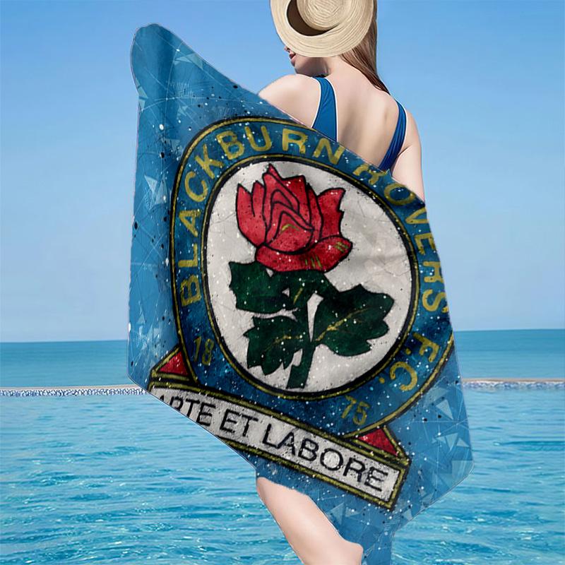 Blackburn Rovers Fc Crest Beach Towel, Quick-drying, Easy To Care For, Use for Both Fitness and Beach Vacations,Sports Essential Fan Gift