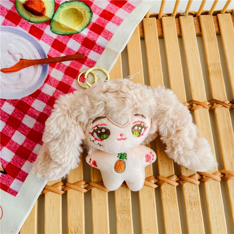 Cartoon 4-inch Pendant Keychain Atmosphere Doll Cute Rabbit Backpack Accessories Grab Machine Doll Boutique