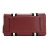 Bally Red And White Striped Fashion Boston Leather Crossbody Handbag Women Handbag Dark-Red 6219689-00524