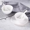 Thickened Ceramic Bowls for Rice, Breakfast, Soup, Noodles - Pure White