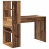 Desk with Shelf Reclaimed Wood Look 113 x 54 x 120 cm Engineered Wood