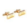 Yousheng 1 Pair Cufflinks Polished Smooth Surface French Style Hollow Twist Round Square Shape Men Suit Shirt Cufflinks  DIY Craft Buttons