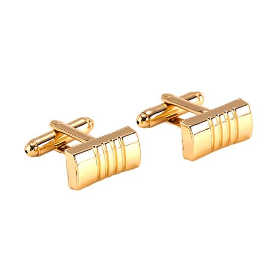 Yousheng 1 Pair Cufflinks Polished Smooth Surface French Style Hollow Twist Round Square Shape Men Suit Shirt Cufflinks  DIY Craft Buttons