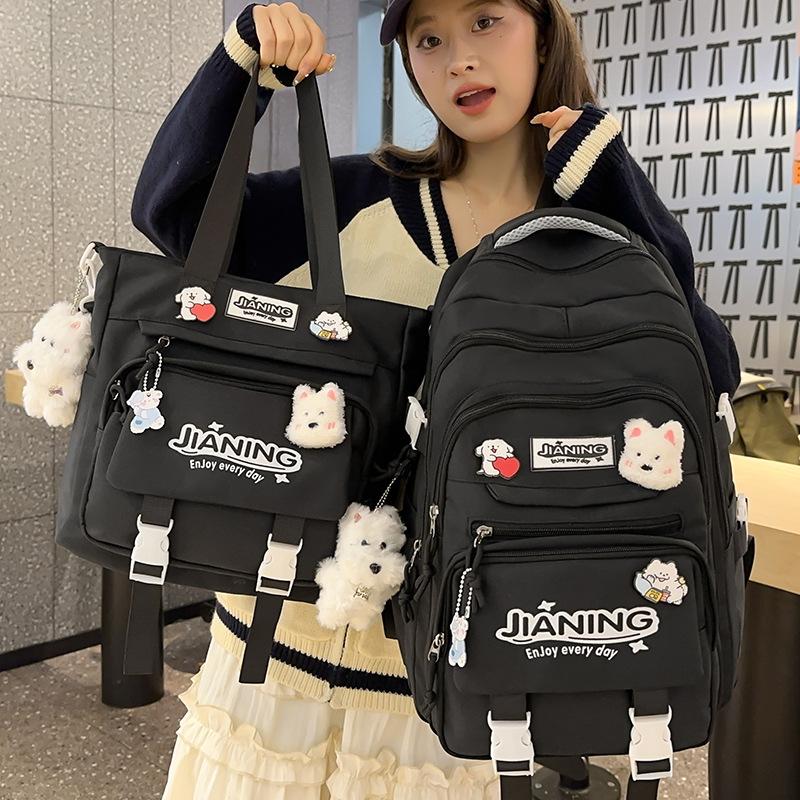 Children's Schoolbags Elementary School Students Girls Junior High School Students Large Capacity Dirt Resistant Two Piece Backpack