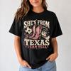 She's From Texas I Can Tell and Kids Tshirt, Texas Cowgirl Tee, Pink Cowboy Boots and Kids Tshirt, Western Gift for Her