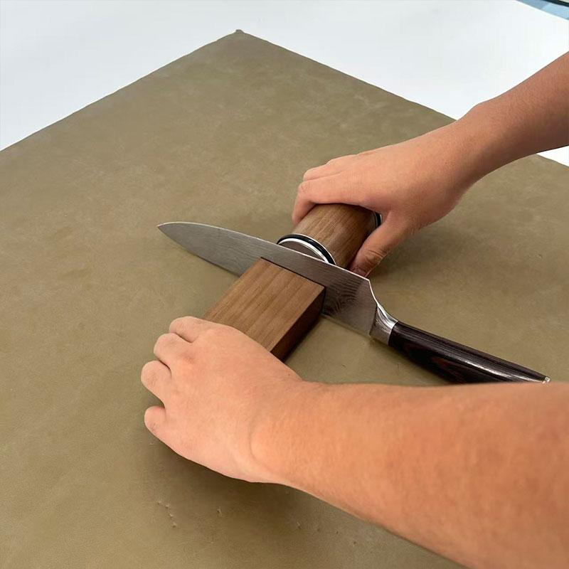 Rolling Knife Sharpener Magnetic Knife Holder Diamond Sharpening Stone Kit with 15 and 20 Degrees Angle Roller Kitchen Accessory