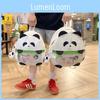 Plush Panda Cartoon Backpack With Bring The Same Panda Pendant For Children