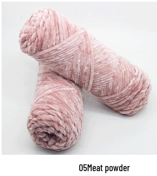 Chenille Goldenes Samt Mehrfarbiges Garn für DIY Handstricken, Mittlere Dicke, Glänzendes Finish