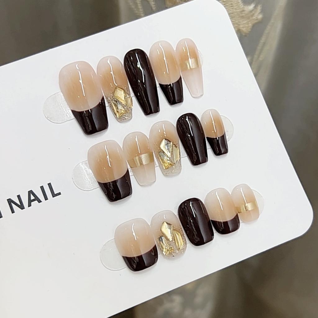 Pure Handmade Phototherapy Wear Nail Art Marrard Small Fragrance Style Finished Product Reusable Nail Art Patch