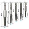 5pcs Hexagonal Handle Broken Head Screw Extractor 60mm Black Quick Release Electric Hexagonal Broken Thread Removal Tool