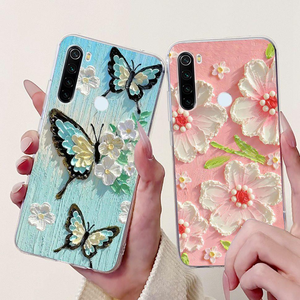 6,3" Silikonowe Etui Dla Xiaomi Redmi Note 8 Miękkie TPU Z Uroczy Wzorem Pokrowiec Etui Dla Redmi Note 8 Note8 Ochronna Obudowa Zderzak