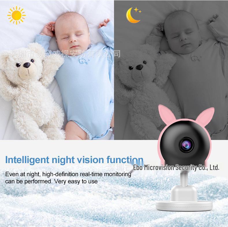 2.8" Wireless Baby Monitor with Cry Detection, Night Vision, Two-Way Talk, and Feeding Timer.
