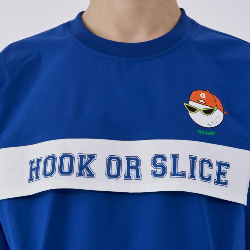 Goxo Woven PockeT T shirT Hook Slice Blue