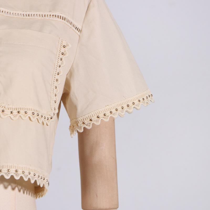 2025 Chic Two-Piece Set: Embroidered Stand-Up Collar Blouse & Long Skirt