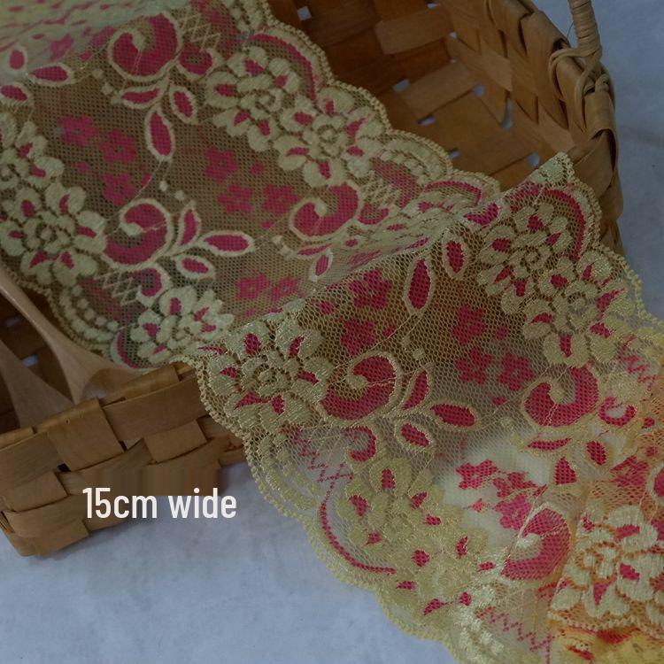 Two-Tone Stretch Lace Trim for DIY Clothing & Accessories