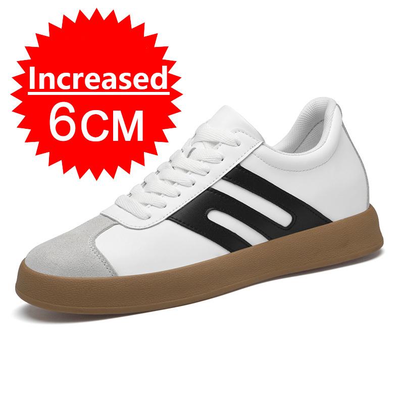 New Fashion Height Increasing Shoes for Men 8cm Invisible Elevator Sneakers White Men Brand Elevator Shoes Heightening Sneakers