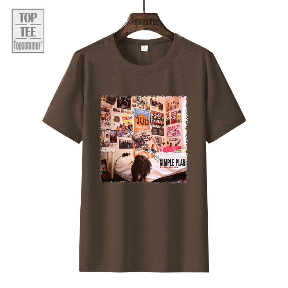 Ge allt! Album T-shirt Simple Plan Turné T-shirt Tonåringar Sommarmode Oversized T-shirts Pojke Flicka Grafiska Tryck T-shirts