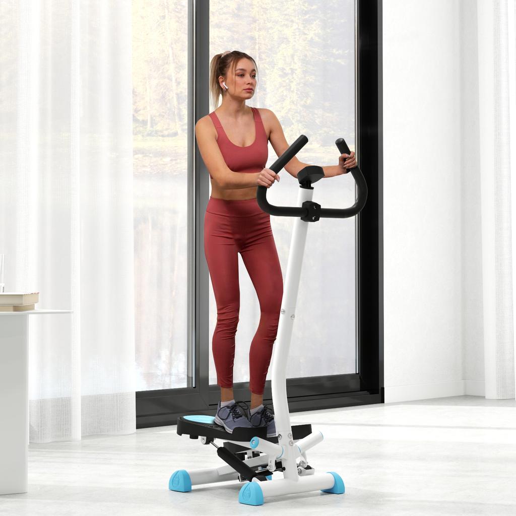 Twister Stepper, Máquina de Step con Resistencia Ajustable, Pantalla LCD - Azul