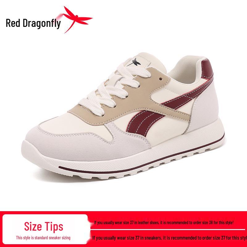 

Red Dragonfly Women s Thick-Soled Retro Trainers - Lightweight, Soft-Waist Sports Shoes for Autumn 39