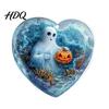 Halloween Keychain Party Favors Ghost Keychain Spooky Pumpkin Keyring Pendant Decorative Car Rearview Mirror Pendants Cute Heart Bag Charm