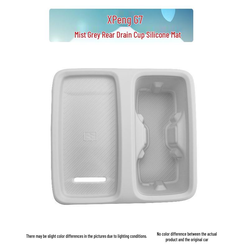 Xiaopeng G7 Rear Armrest Wireless Charging Cup Holder Silicone Pad Accessory