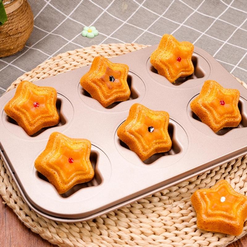 Kuchenform Leicht zu reinigen Dessert Backformen Sternförmiges Kohlenstahlmaterial Kuchenformen Geschenk für Backbegeisterte