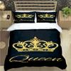 Fashion King And Queen Print Bedding Set Single Twin Full King Size Cute Animals Bed Linen Adults Teens Bedroom Luxury Gift