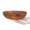 Acacia Wood Dinner Plates for Eating, Wooden Round Charcuterie Boards Serving bowls for Food Dishes Cheese Dessert Salad