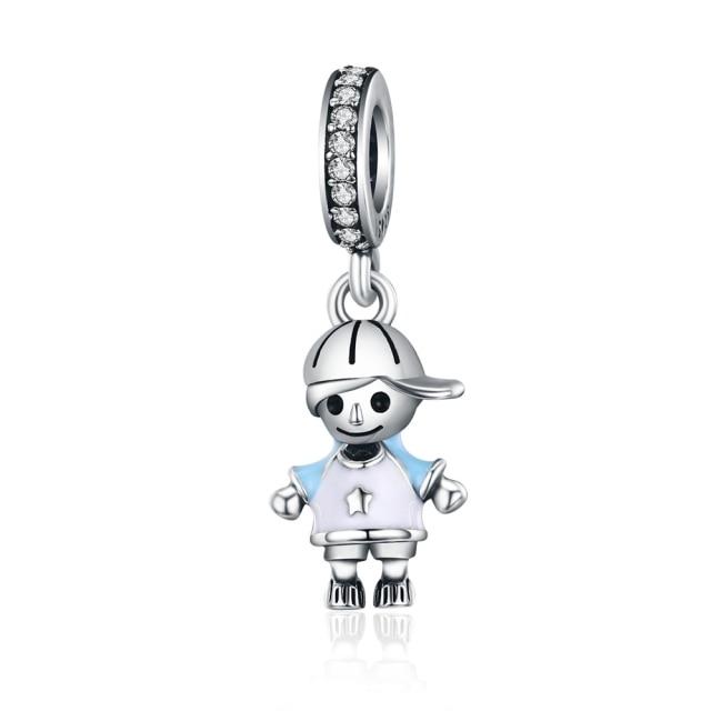 Couple Little Girls Boys 925 Sterling Silver Pineapple Food Avocado Beads Charm Bracelet Silver 925 Jewelry
