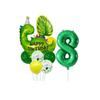 Cartoon Dinosaur Digital Balloons Set - Children's Birthday Party Balloon Set with Dinosaur-themed Aluminum Film Balloons Set