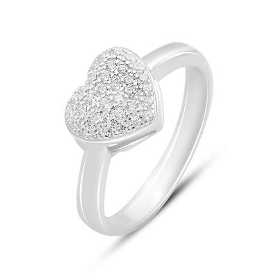 Anillo de plata con circonitas, peso del artículo 2,98 gr (2152705)