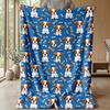 Puppy Party Pattern 1 Theme blanket Lightweight Warm Flannel Blanket Decorative Throw Blanket for Home Decoration