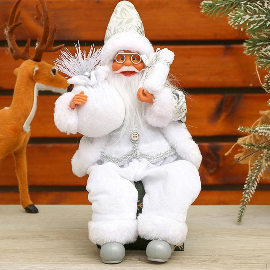 Santa Claus Doll Christmas Decoration Collectible Stuffed Scene Figure Xmas Tree