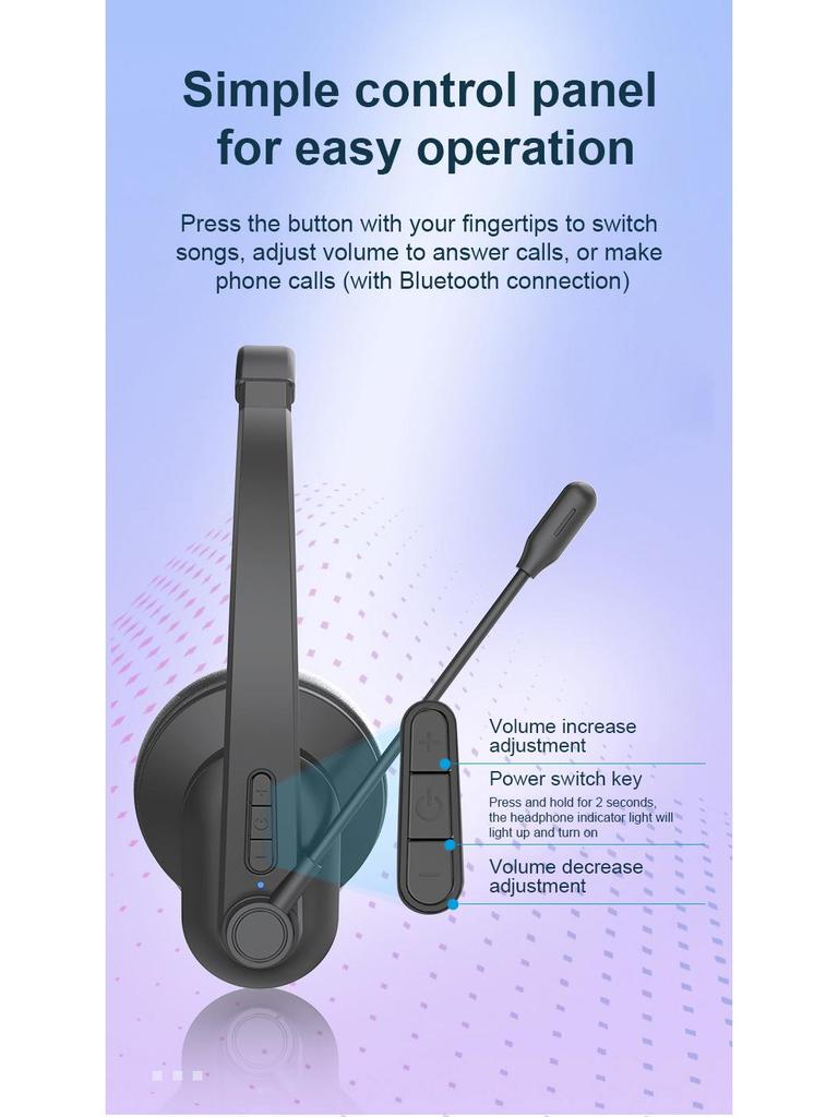 Wireless Bluetooth 2.4G Gaming Headset with ENC Noise Cancelling Mic, Low Latency for Computer, TV, Aviation, and Customer Service