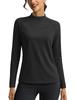 KEFITEVD Long Sleeve High Warm Fleece Perfect for Running and Winter Size L Women's T-Shirt, Neck, Undershirt, Innerwear, Moisture-Wicking, Layering,