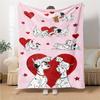 Dalmatian Love Hearts Blanket Soft Throw Blanket For Home Bedroom Bed Sofa Travel Office Solid Christmas Blanket