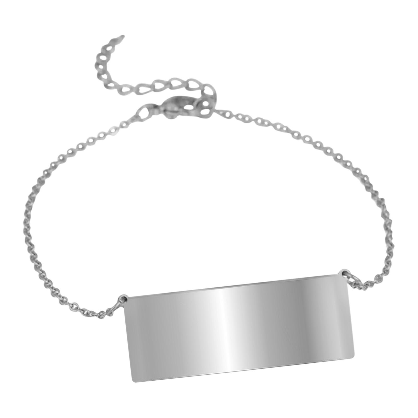 

Персонализированные индивидуальные браслеты из нержавеющей стали для ключицы и щиколотки One Size серебряный