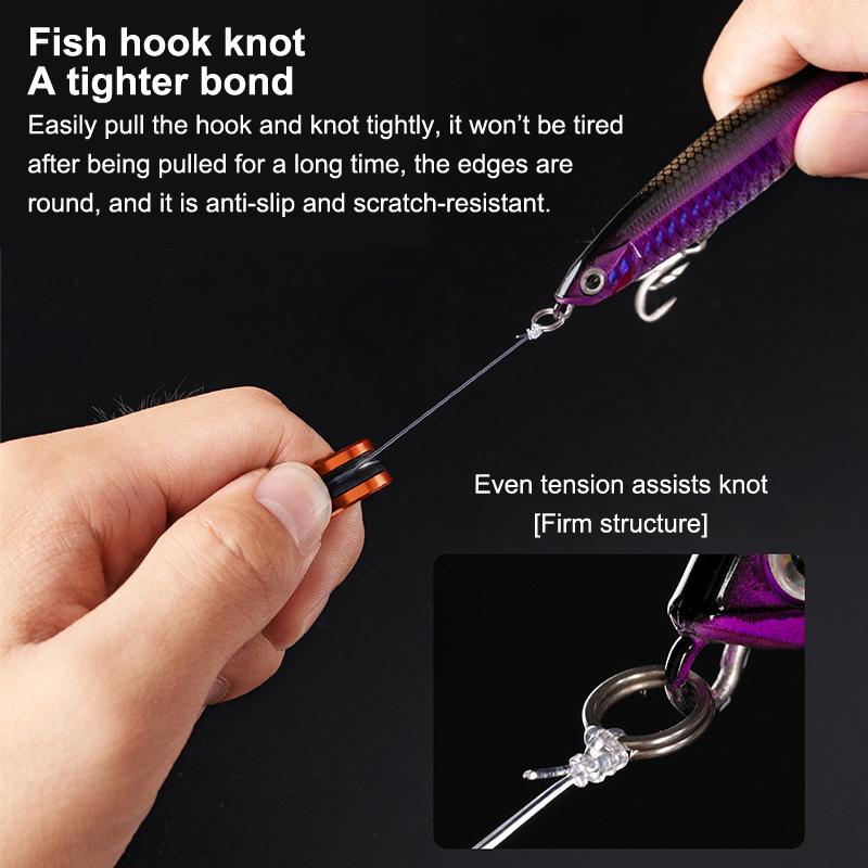 1Pcs Fishing Line Puller Anti-Slip Rubber Ring Durable Construction Compact Design Portable Line Pull Loop Fishing Accessories
