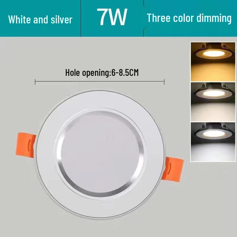 5W Dimmable Ceiling Downlight with 3-Color Settings