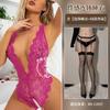 Sex Underwear Free Open Crotch One-piece Lace See-through Milk Suspender Nightclub Sex Uniform Pure Desire
