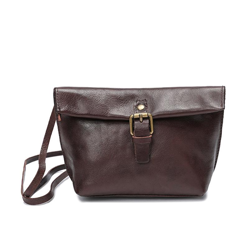 Vintage Fashion Women Shoulder Bag Soft Cowskin Leather Shoulder Bags Cowhide Crossbody Bags Small Bags For Women Female Bags