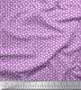 Soimoi Japan Crepe Satin Fabric Clover Leaves Small Print Fabric by Metre 42 Inch