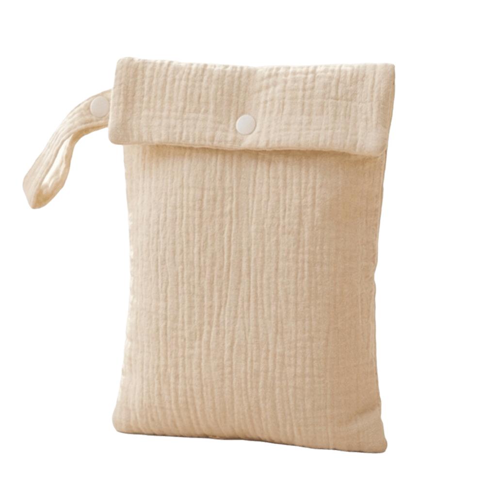 Muslin Cotton Gauze Baby Diaper Bag Portable Storage Bag Baby Bottle Storage