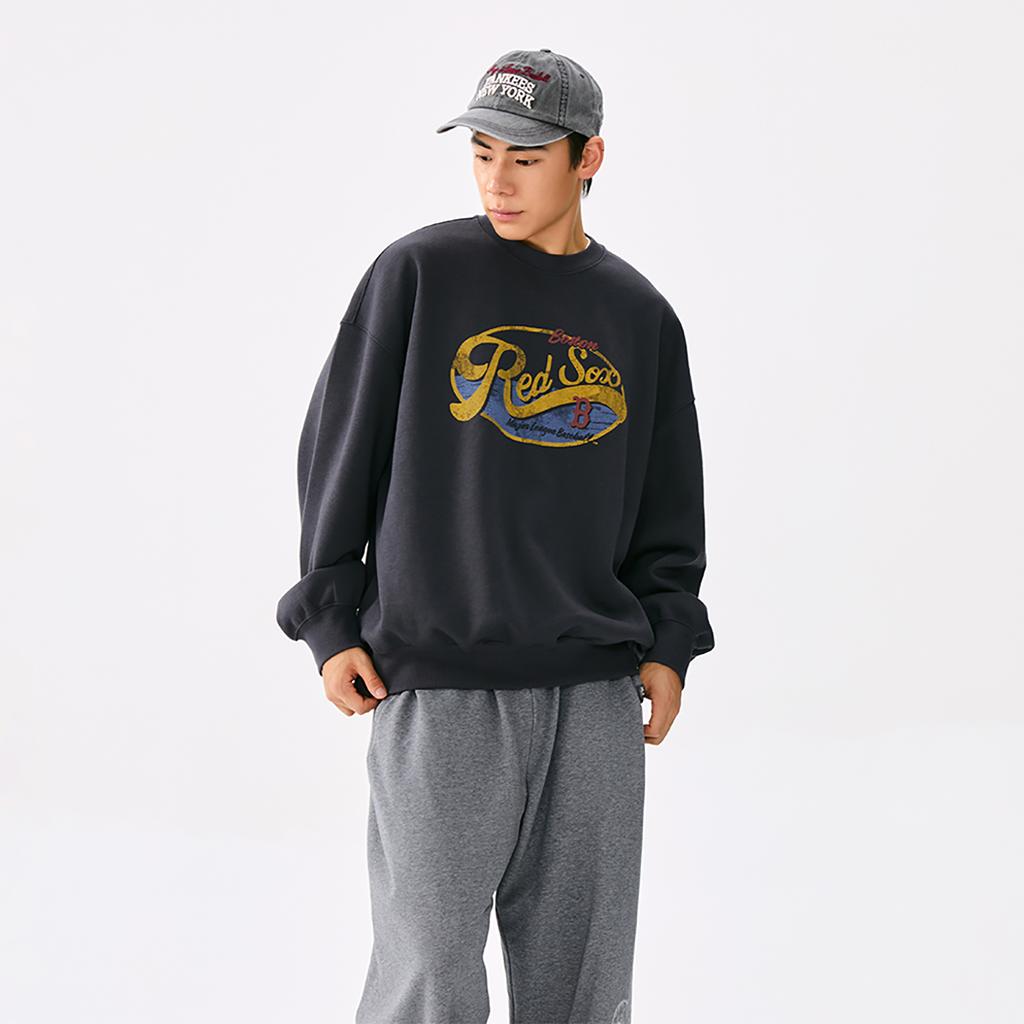 New MLB Preppy Style Collection Boston Red Sox 25FW Sweatshirt Unisex 3AMTV1054-43CGS