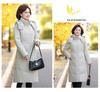 Brand Women's Long Genuine Goose Down Jacket - Super Thick Winter Coat for Middle-Aged & Elderly.