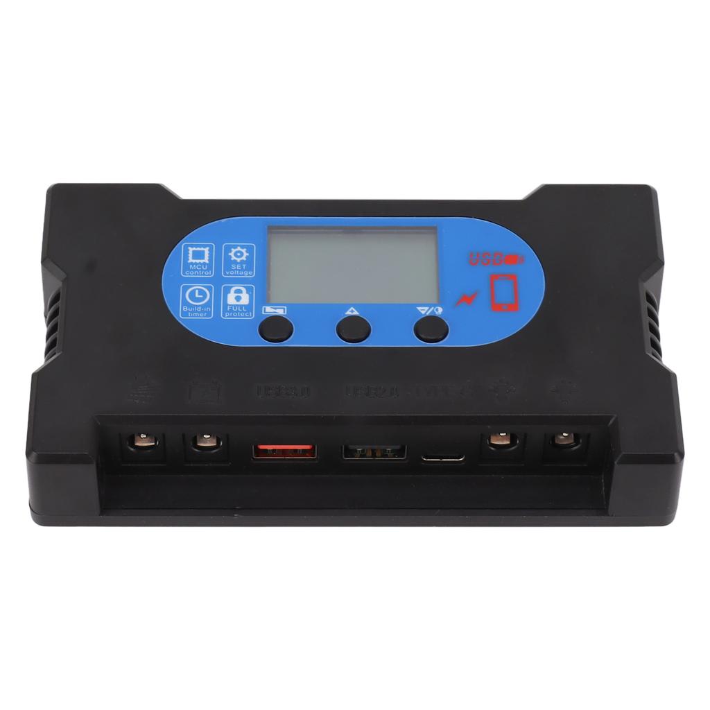 Solar Charge Controller Auto Recognition Fast Charging Solar Panel Battery Charge Regulator with Dual USB Type C Port