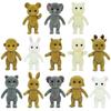 Rabbit Doll 1/12 Micro Dollhouse Reindeer Sheep Elephant Squirrel Family Kitchen Toy Miniature Furniture Set Girl Toy Gift