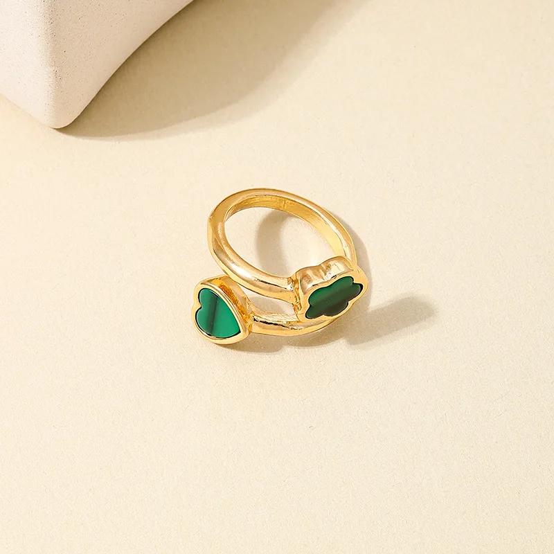 Europe and America New Fashion Tide Pearl Geometry Open Mouth Rings for Women Exaggerate Originality Ring Party Zircon Gifts
