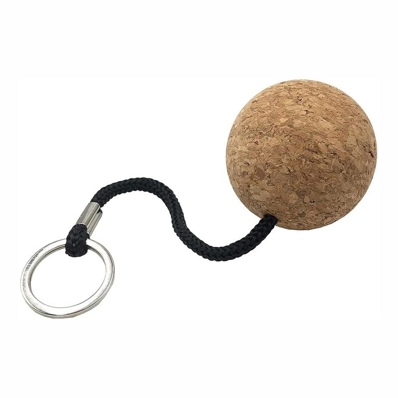 2 Stück 53mm Schwimmender Korkkugel Schlüsselanhänger Schwimmer Schlüsselanhänger Auftriebsfähig für Schlüsselanhänger Meeresbootfischen Segeln Surfen Wassersport