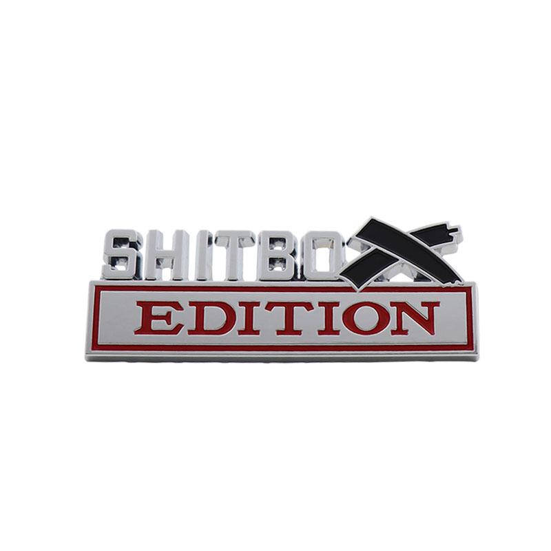3D Car Styling SHITBOX EDITION for Car Grille Fender Trunk Rear Bonnet Nameplate Decal Emblem Badge Sticker